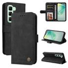 For Infinix Hot 50 5G Skin Feel Life Tree Metal Button Leather Phone Case(Black) - 1