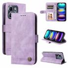 For Infinix Hot 50i / Smart 9 Skin Feel Life Tree Metal Button Leather Phone Case(Purple) - 1