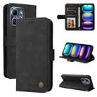 For Infinix Hot 50i / Smart 9 Skin Feel Life Tree Metal Button Leather Phone Case(Black) - 1