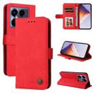 For Infinix Note 40 4G Skin Feel Life Tree Metal Button Leather Phone Case(Red) - 1