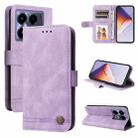 For Infinix Note 40 4G Skin Feel Life Tree Metal Button Leather Phone Case(Purple) - 1