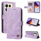 For Infinix Note 40 5G Skin Feel Life Tree Metal Button Leather Phone Case(Purple) - 1