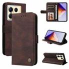 For Infinix Note 40 5G Skin Feel Life Tree Metal Button Leather Phone Case(Brown) - 1