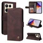 For Infinix Note 40 Pro 4G / 5G / Note 40 Pro+ Skin Feel Life Tree Metal Button Leather Phone Case(Brown) - 1