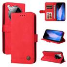 For Infinix Zero 40 4G / 5G Skin Feel Life Tree Metal Button Leather Phone Case(Red) - 1