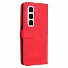 For Infinix Hot 50 Pro+ 4G Skin Feel Life Tree Metal Button Leather Phone Case(Red) - 3