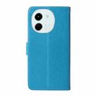 For Tecno Spark 30 5G / Pova 6 Neo 5G Embossed Butterfly Flowers Leather Phone Case(Blue) - 3