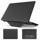 For MacBook Pro 13.3 inch M1 A2338 Business Magnetic Holder PC + PU Laptop Protective Case(Black) - 1
