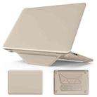 For MacBook Pro 13.3 inch M1 A2338 Business Magnetic Holder PC + PU Laptop Protective Case(Gold) - 1