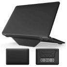 For MacBook Air 13.3 inch A2337 Business Magnetic Holder PC + PU Laptop Protective Case(Black) - 1