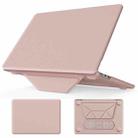 For MacBook Air 13.6 inch A3113 / A2681 Business Magnetic Holder PC + PU Laptop Protective Case(Pink) - 1