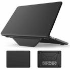 For MacBook Air 15.3 inch A3114 / A2941 Business Magnetic Holder PC + PU Laptop Protective Case(Black) - 1