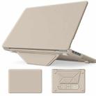 For MacBook Pro 14 inch A2918 / A2992 Business Magnetic Holder PC + PU Laptop Protective Case(Gold) - 1