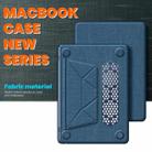 For MacBook Air 13.6 inch A3113 / A2681 Fabric Magnetic Holder Laptop Protective Case(Navy Blue) - 2