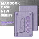 For MacBook Air 13.6 inch A3113 / A2681 Fabric Magnetic Holder Laptop Protective Case(Purple) - 2