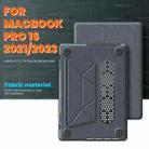 For MacBook Pro 16.2 inch A2991 / A2485 Fabric Magnetic Holder Laptop Protective Case(Grey) - 2