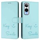 For Cricket Icon 6 Smile Embossing RFID Leather Phone Case(Mint Green) - 3