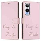 For Cricket Icon 6 Smile Embossing RFID Leather Phone Case(Pink) - 3