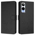 For Cricket Icon 6 Smile Embossing RFID Leather Phone Case(Black) - 3