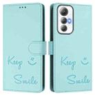 For Cubot Max 5 Smile Embossing RFID Leather Phone Case(Mint Green) - 3