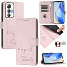 For Cubot Max 5 Smile Embossing RFID Leather Phone Case(Pink) - 1