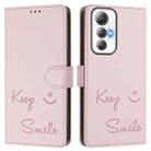 For Cubot Max 5 Smile Embossing RFID Leather Phone Case(Pink) - 3