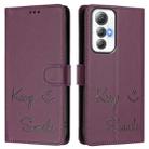 For Cubot Max 5 Smile Embossing RFID Leather Phone Case(Violet) - 3