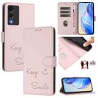 For Cubot A10 Smile Embossing RFID Leather Phone Case(Pink) - 1