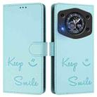 For Cubot A30 Smile Embossing RFID Leather Phone Case(Mint Green) - 2
