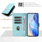 For Cubot A30 Smile Embossing RFID Leather Phone Case(Mint Green) - 3