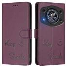 For Cubot A30 Smile Embossing RFID Leather Phone Case(Violet) - 2