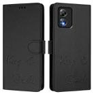 For Boost Mobile Celero 5G SC Smile Embossing RFID Leather Phone Case(Black) - 3