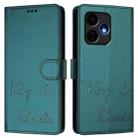 For Boost Mobile Celero 5G+ 2024 Smile Embossing RFID Leather Phone Case(Peacock Green) - 3