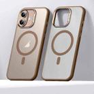 For iPhone 16 Plus SULADA Light Sand MagSafe Magnetic PC Hybrid TPU Phone Case(Gold) - 1