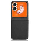For Infinix Zero Flip PU Leather PC Phone Case(Black) - 3