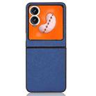 For Infinix Zero Flip PU Leather PC Phone Case(Blue) - 3