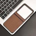 For Infinix Zero Flip PU Leather PC Phone Case(Brown) - 2