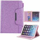 For iPad mini 6 / mini 2024 Hardware Buckle Smart Leather Tablet Case(Glitter Purple) - 1