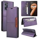 For Realme 9i GQUTROBE G01 RFID Anti-theft Leather Phone Case(Purple) - 1