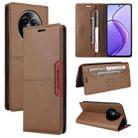 For Realme 12 5G / 12 Lite GQUTROBE G01 RFID Anti-theft Leather Phone Case(Brown) - 1