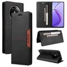 For Realme 12 5G / 12 Lite GQUTROBE G01 RFID Anti-theft Leather Phone Case(Black) - 1