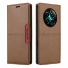 For Realme 12+ GQUTROBE G01 RFID Anti-theft Leather Phone Case(Brown) - 2