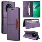 For Realme 12+ GQUTROBE G01 RFID Anti-theft Leather Phone Case(Purple) - 1