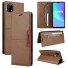 For Realme C15 GQUTROBE G01 RFID Anti-theft Leather Phone Case(Brown) - 1