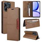 For Realme C53 4G GQUTROBE G01 RFID Anti-theft Leather Phone Case(Brown) - 1