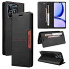 For Realme C53 4G GQUTROBE G01 RFID Anti-theft Leather Phone Case(Black) - 1