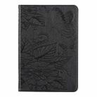 For iPad mini 6 / mini 2024 Butterfly Love Flower Embossed Leather Smart Tablet Case(Black) - 2