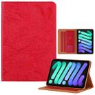 For iPad mini 6 / mini 2024 Butterfly Love Flower Embossed Leather Smart Tablet Case(Red) - 1