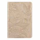 For iPad mini 6 / mini 2024 Butterfly Love Flower Embossed Leather Smart Tablet Case(Gold) - 2