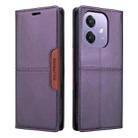 For OPPO A3x 5G / 4G GQUTROBE G01 RFID Anti-theft Leather Phone Case(Purple) - 2